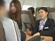 Japanese Stewardess Handjob