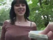 Brunette Girl Publicly For Money Outdoor Blowjobs