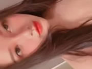 Asian Huge Breasts Girl XiaoYouNai Selfie Black Stockings